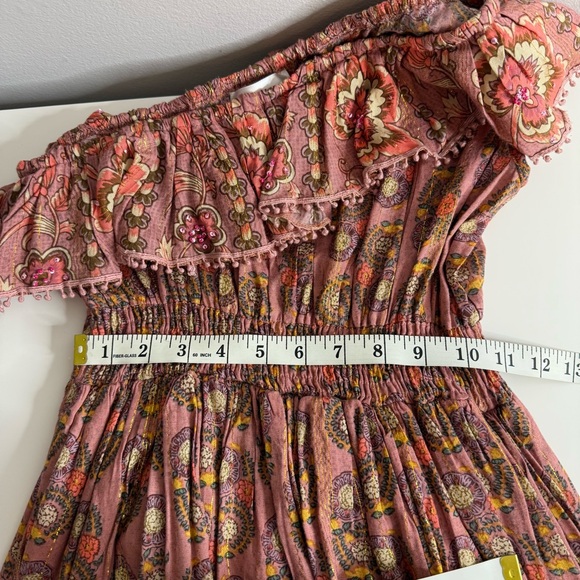 Gipsy Queen - Free People - Paisley One Shoulder Mini Dress Small/med NWT - Picture 14 of 14